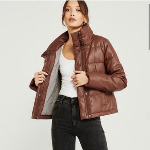 Abercrombie & Fitch Brown Puffer Jacket